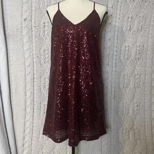 Women's Burgundy and Red Dress
